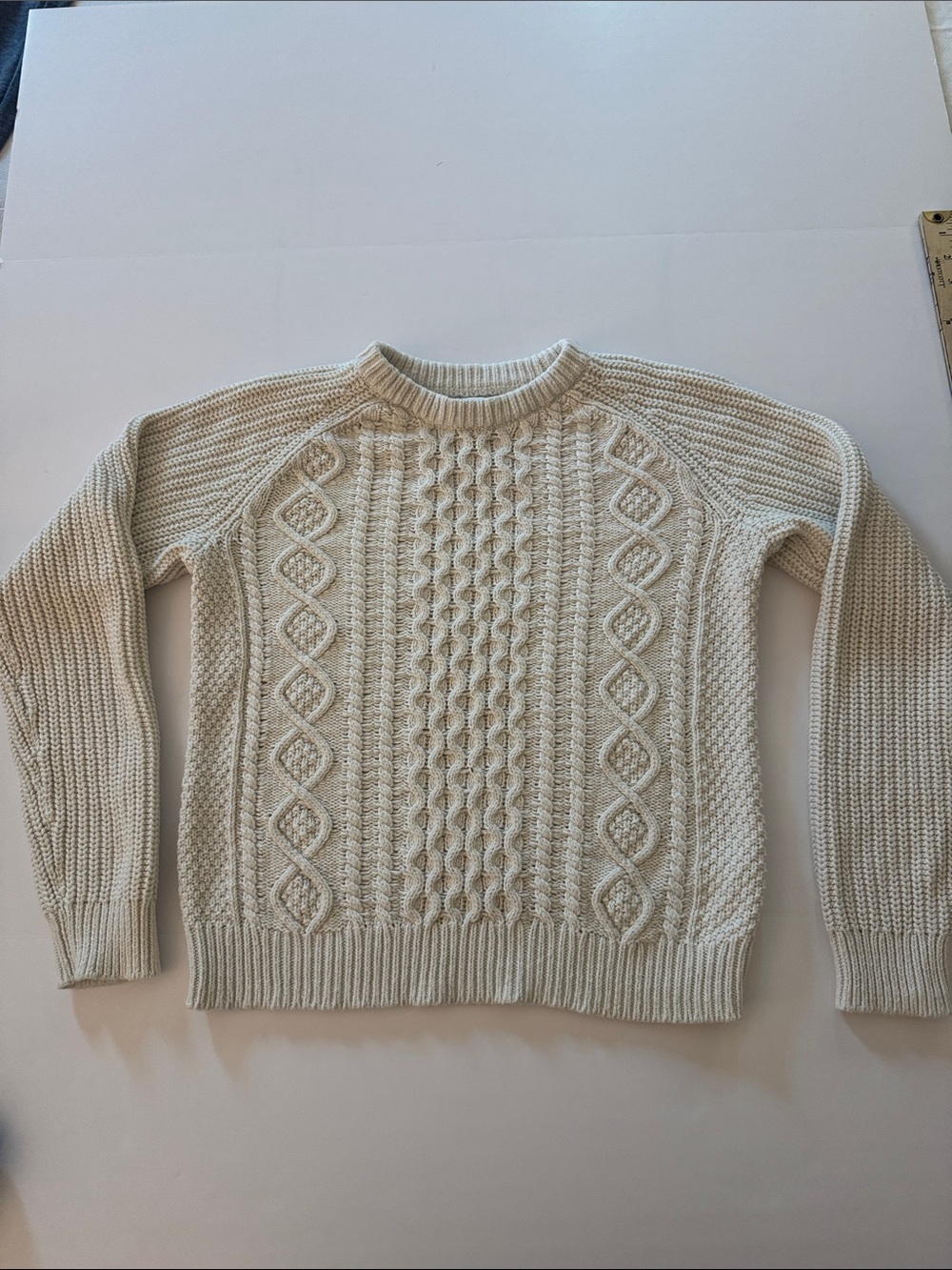 GAP kids Cream Cable-Knit Crewneck Sweater Sz xxl
